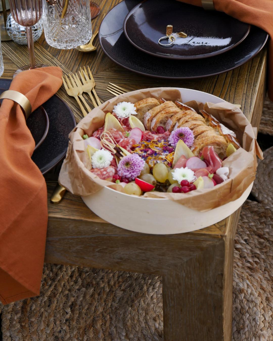 photo brunch, plateau de crudités