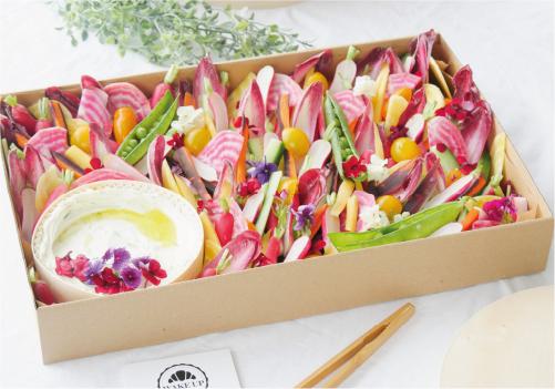 photo brunch, plateau de crudités