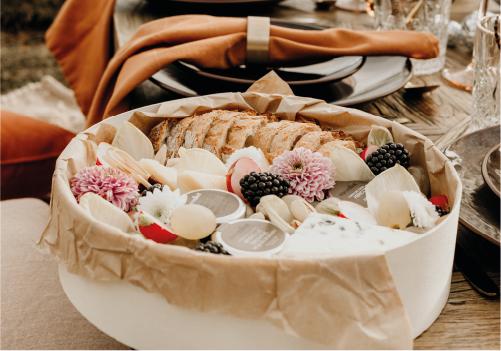 photo brunch, plateau de crudités